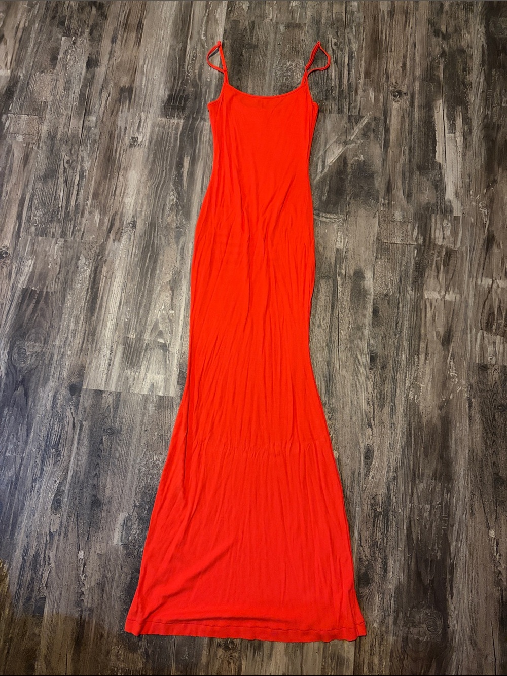 Skims Red Spaghetti-Strap Maxi Dress